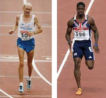 Lichaamsbouw duursporter vs. sprinter